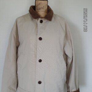 L.L. Bean Barn Chore Coat Vintage Size L Tall Tan Excellent